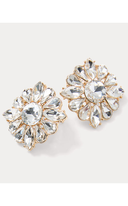 SPICY SOCIALITE STUD EARRINGS, CLEAR