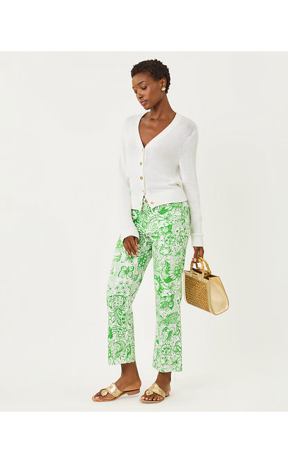 HARLEEN HIGH RISE CROP JEAN, PUTTING GREEN FLEUR DE LILLY