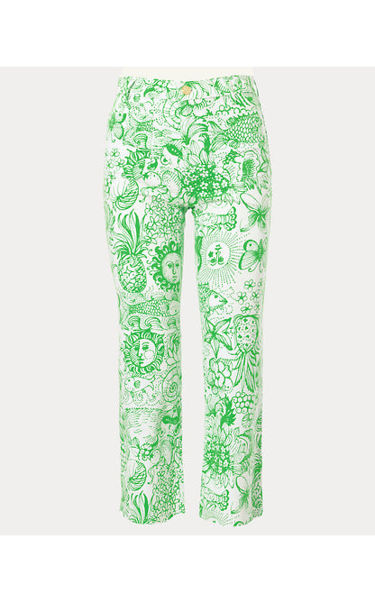 HARLEEN HIGH RISE CROP JEAN, PUTTING GREEN FLEUR DE LILLY