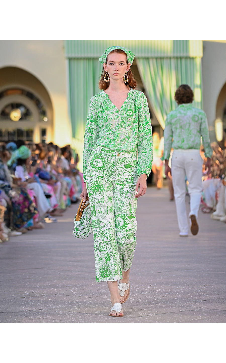 HARLEEN HIGH RISE CROP JEAN, PUTTING GREEN FLEUR DE LILLY