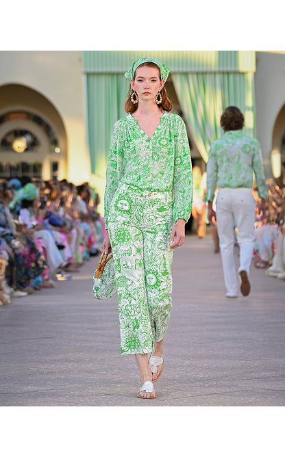 HARLEEN HIGH RISE CROP JEAN, PUTTING GREEN FLEUR DE LILLY