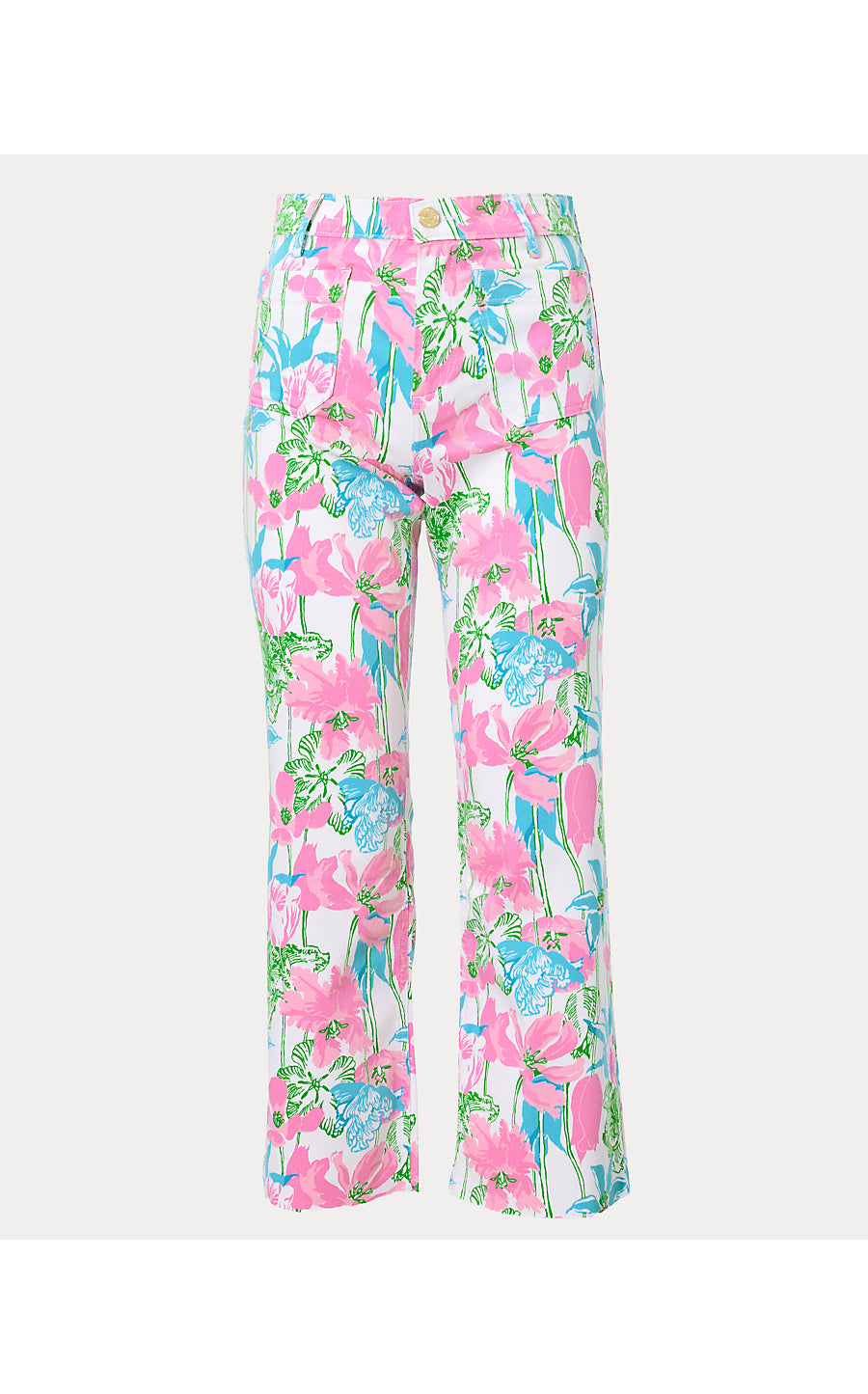 HARLEEN HIGH RISE CROP JEAN, RESORT WHITE VINEY LINEY