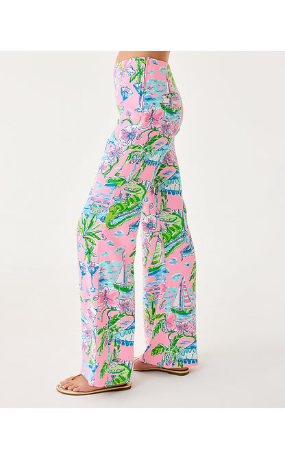 POLYANNA PALAZZO PANT, CONCH SHELL PINK OVERSIZED SUNNY DEE