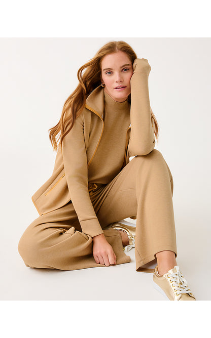 BASQUE FULL ZIP JACKET UPF 50+, HEATHERED ICED LATTE