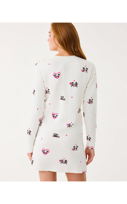 BALLAD LONG SLEEVE DRESS, COCONUT DISNEY HALF DROP