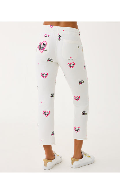PLAYA CROP TERRY PANT, COCONUT DISNEY HALF DROP
