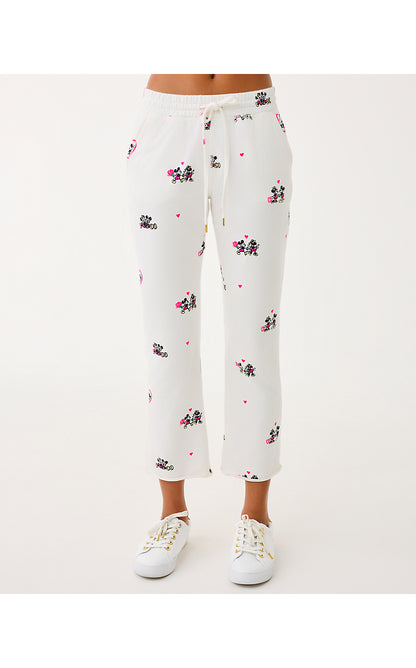 PLAYA CROP TERRY PANT, COCONUT DISNEY HALF DROP