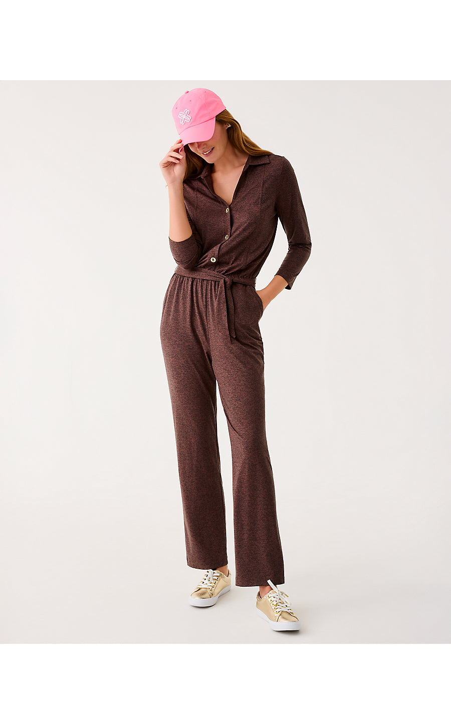 CECILIA JUMPSUIT UPF 50+, FRENCH ROAST X NOIR HEATHER