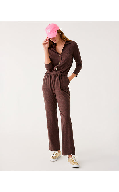 CECILIA JUMPSUIT UPF 50+, FRENCH ROAST X NOIR HEATHER