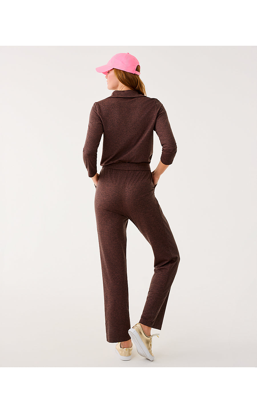 CECILIA JUMPSUIT UPF 50+, FRENCH ROAST X NOIR HEATHER
