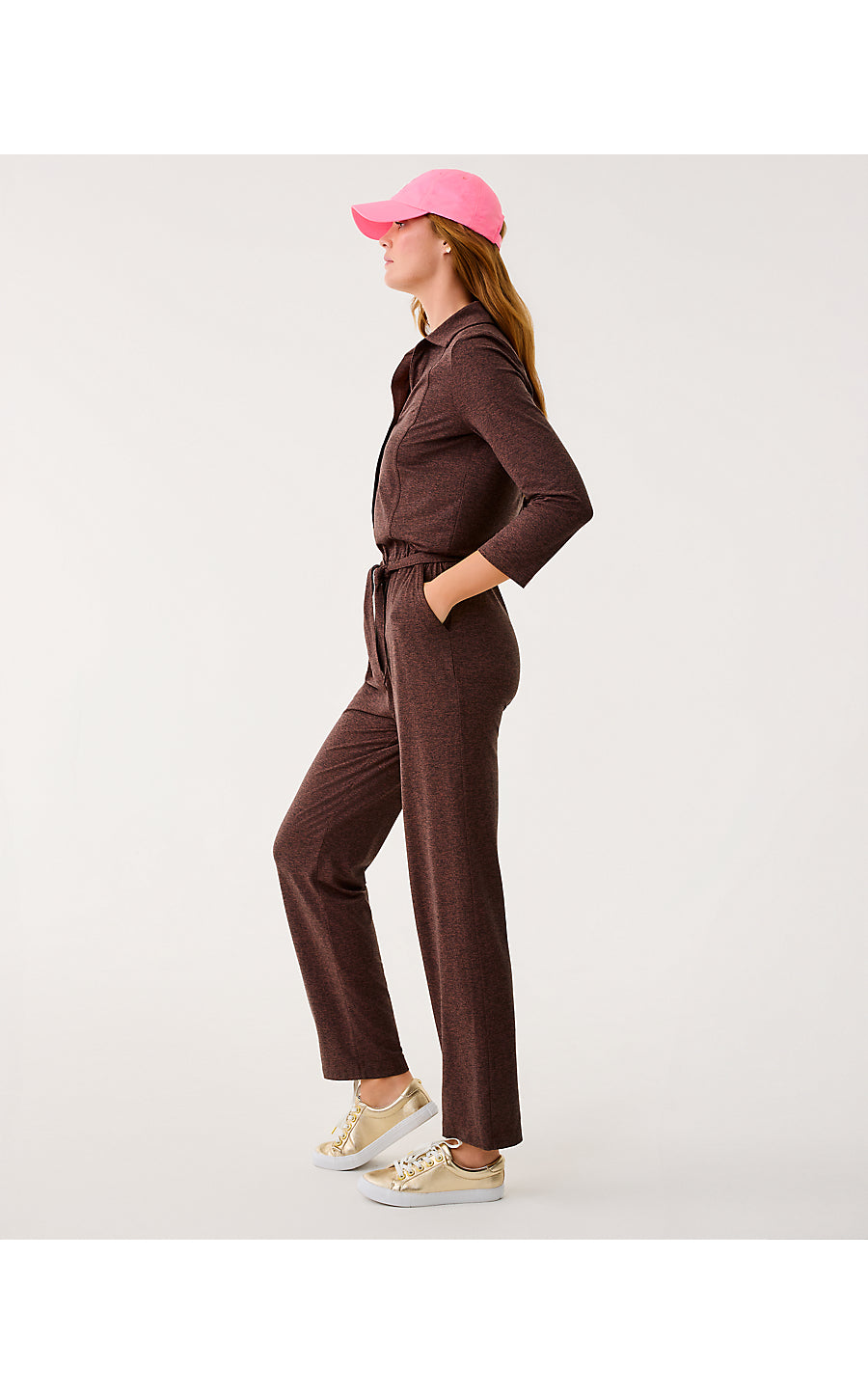 CECILIA JUMPSUIT UPF 50+, FRENCH ROAST X NOIR HEATHER