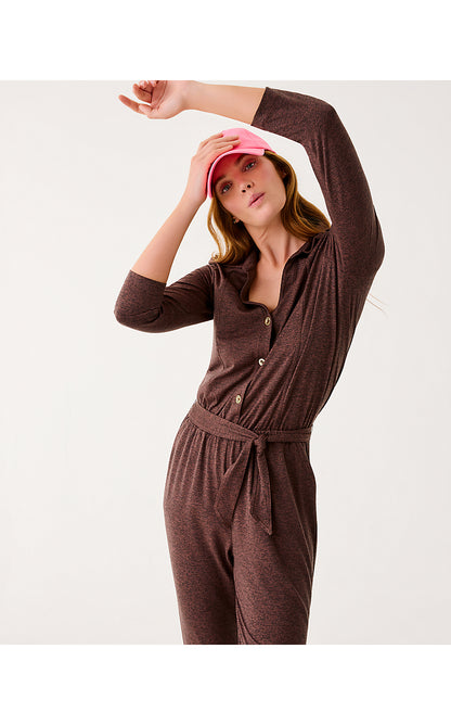 CECILIA JUMPSUIT UPF 50+, FRENCH ROAST X NOIR HEATHER