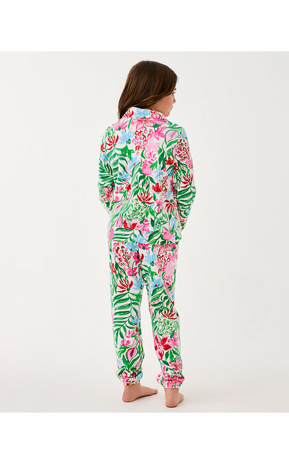 MINI ELENI VELOUR PULLOVER, MULTI GLOWING GARDENS