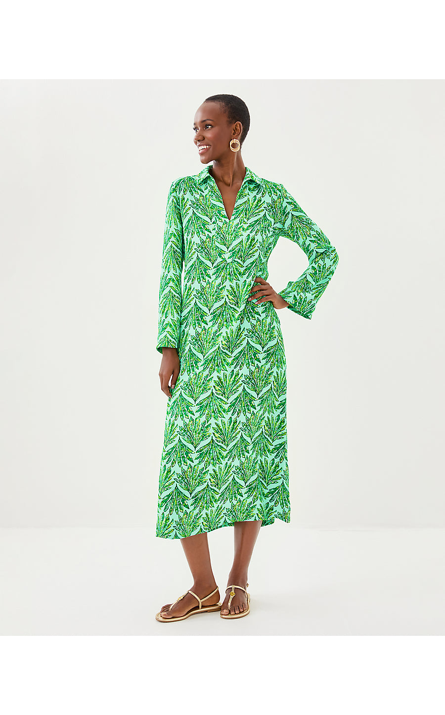 SIMONA DRESS, KITTS GREEN SHADY BABE