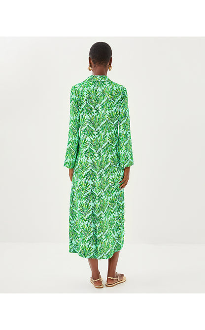 SIMONA DRESS, KITTS GREEN SHADY BABE