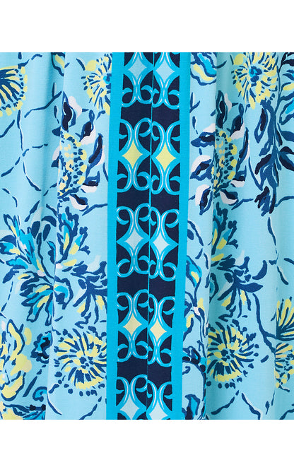 LAURALAI MAXI DRESS, BELLEVUE BLUE BREAKERS BEACH ENGINEERED KNIT MAXI