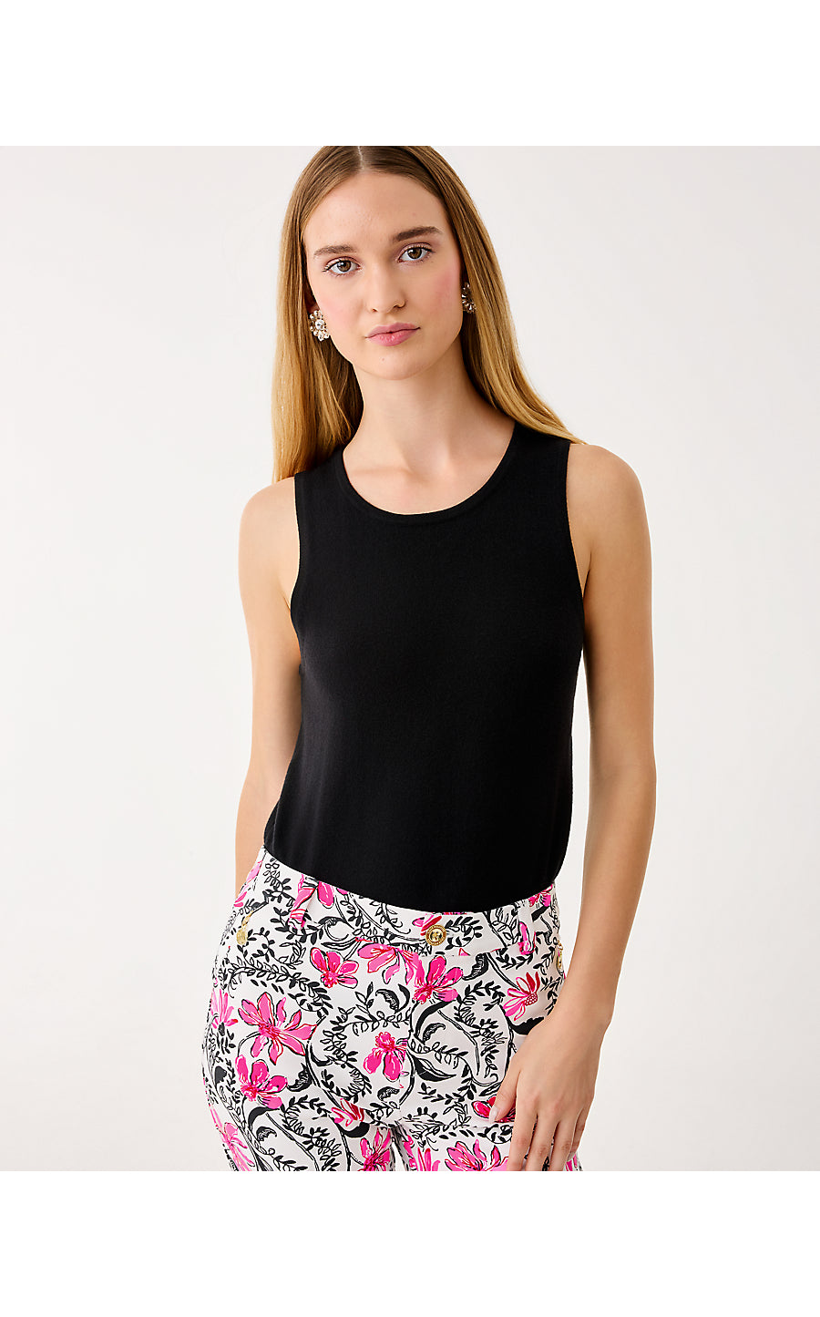 HARP SWEATER SHELL, BLACK
