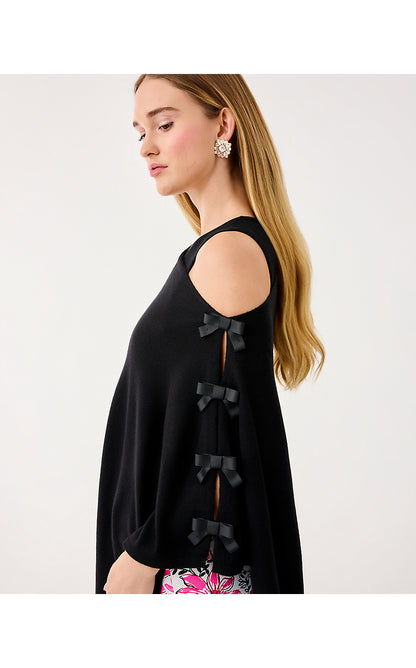 HARP WRAP W/ BOWS, BLACK