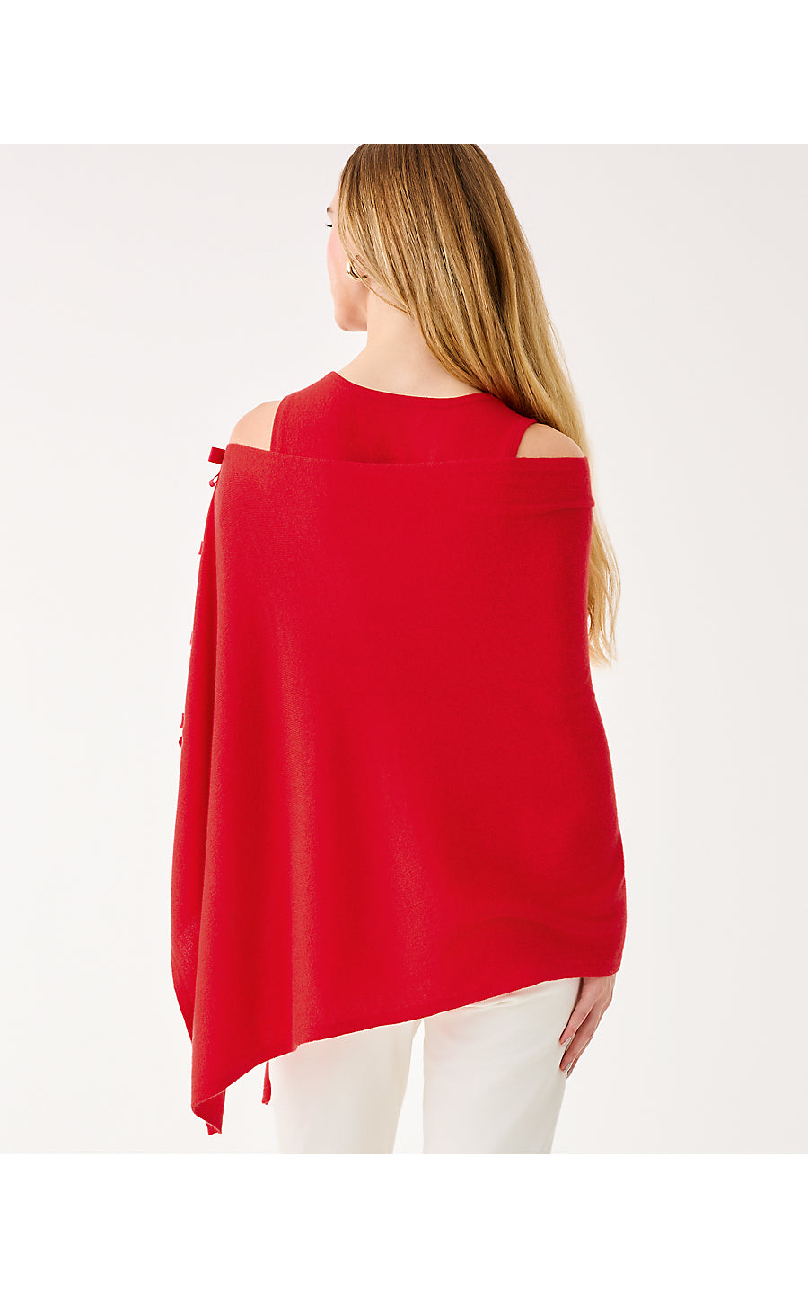 HARP WRAP W/ BOWS, CRANBERRY RED