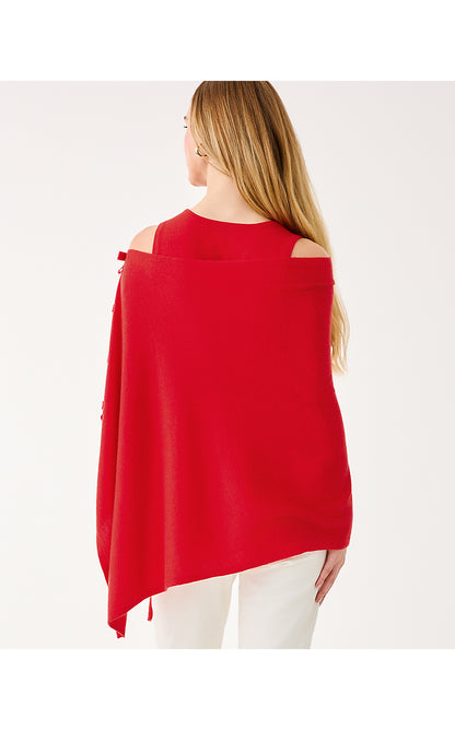 HARP WRAP W/ BOWS, CRANBERRY RED