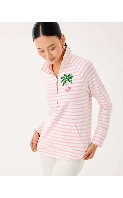 SKIPPER POPOVER, MULTI HOLIDAY PALM EMBELLISHMENT