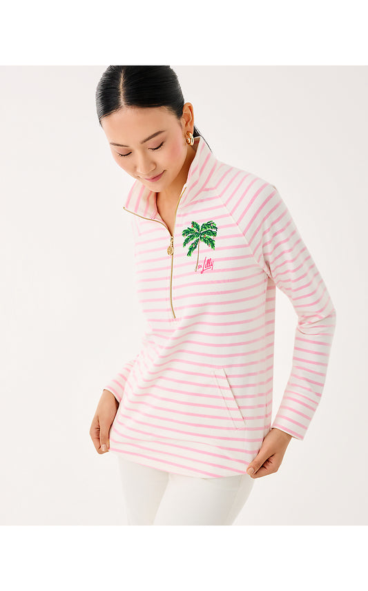 SKIPPER POPOVER, MULTI HOLIDAY PALM EMBELLISHMENT