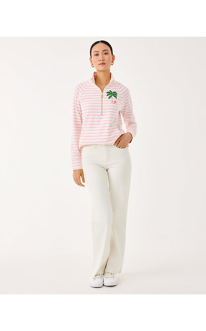 SKIPPER POPOVER, MULTI HOLIDAY PALM EMBELLISHMENT