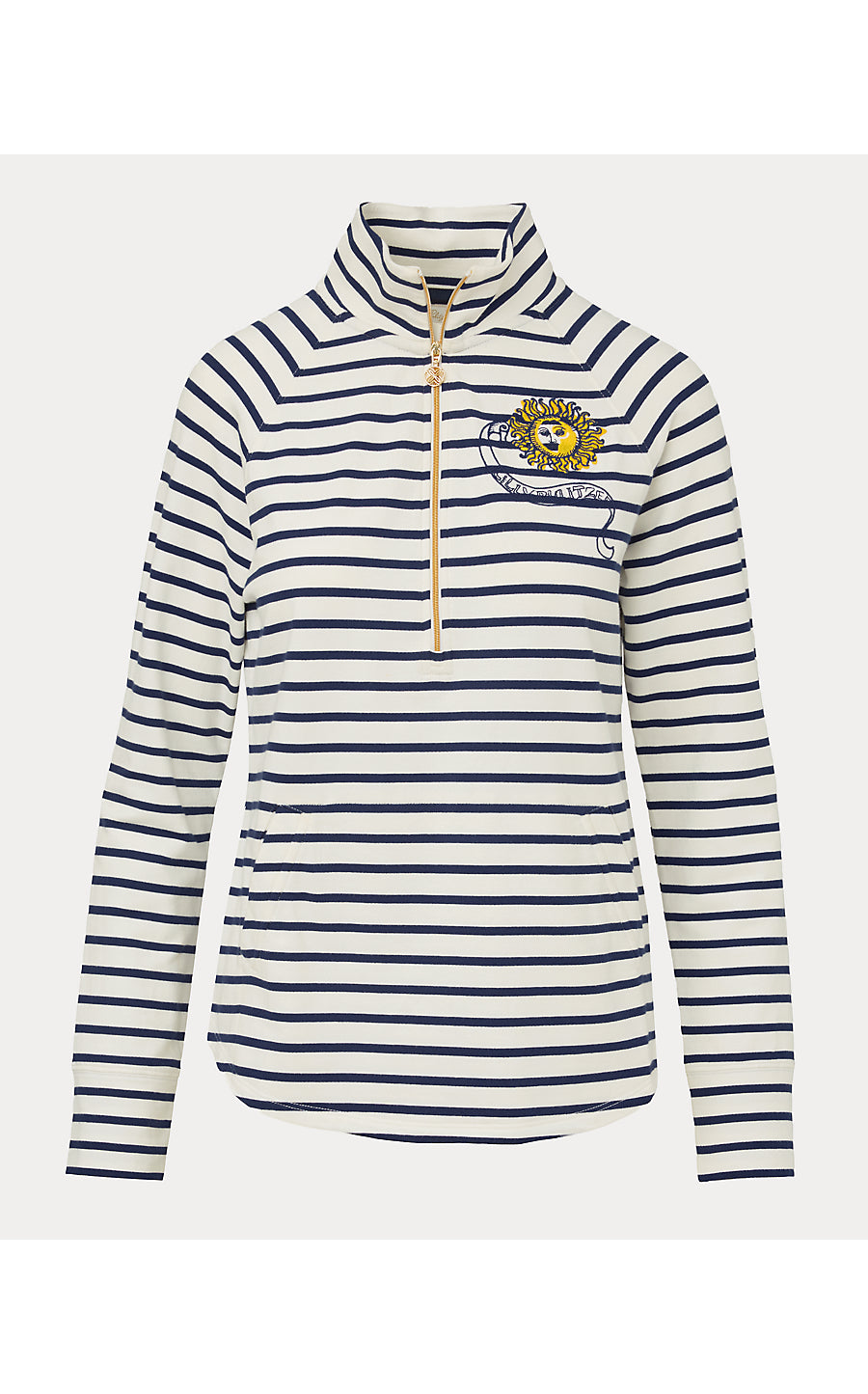 SKIPPER POPOVER, MULTI TROPICAL CHEST EMBELLISHMENT