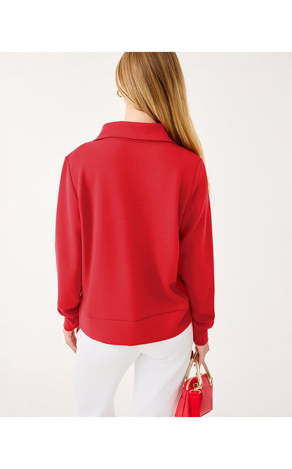 ELENI UPF 50+ PULLOVER, CRANBERRY RED