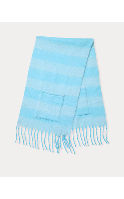 CAMELIA FRINGE WRAP, BELLEVUE BLUE X HYDRA BLUE