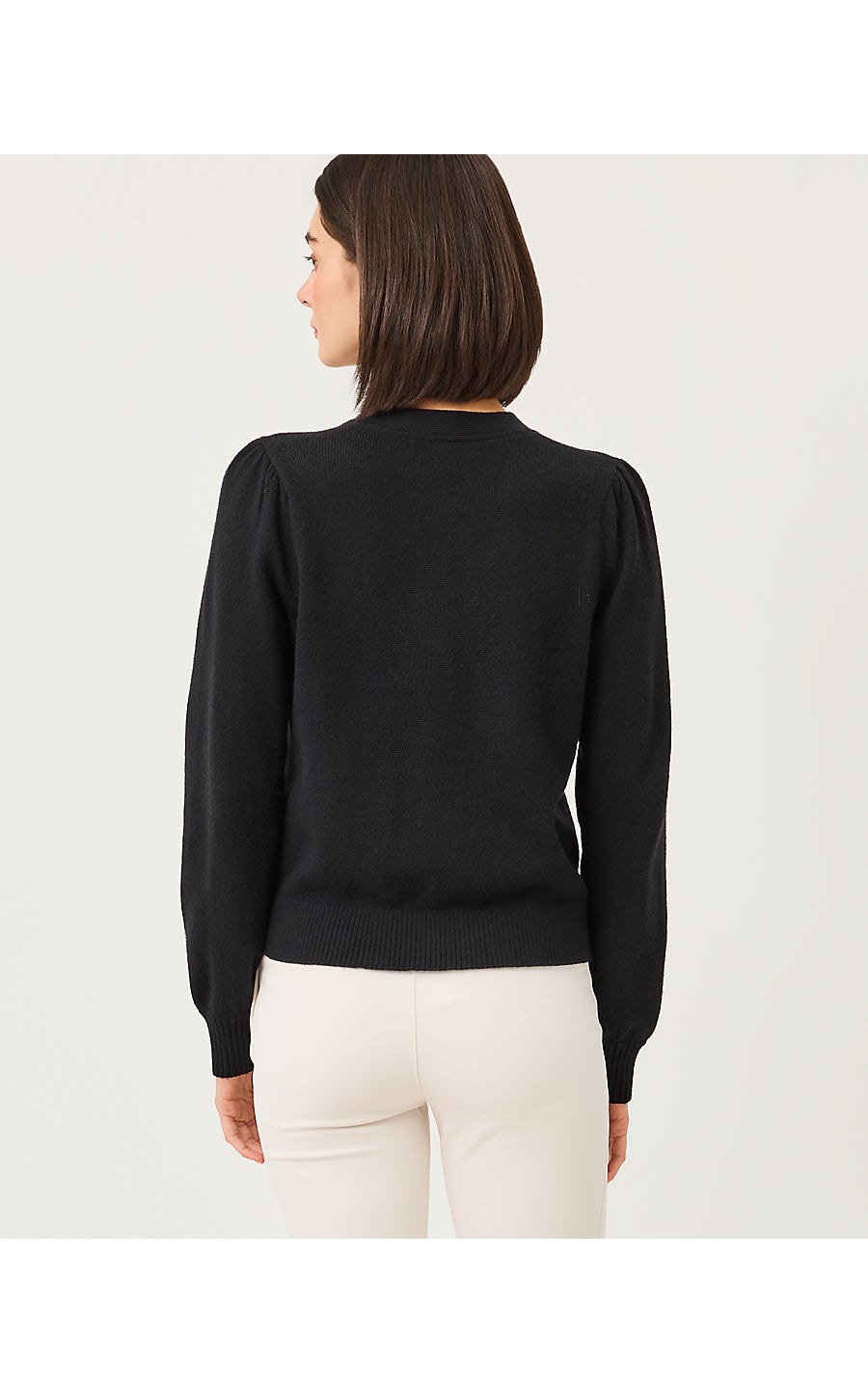 MILLARD SWEATER, BLACK BIG LILLYS FLOWER EMBROIDERY