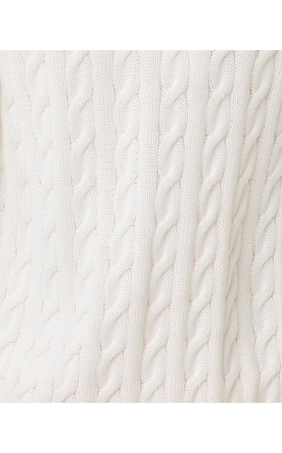 BROCKTON CREW NECK CARDIGAN, RESORT WHITE X CONCH SHELL PINK TIPPING