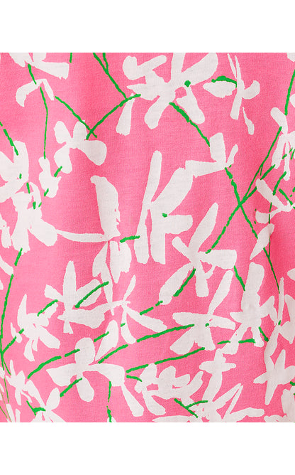 CAREY DRESS, CONFETTI PINK LIZA OVERPRINT