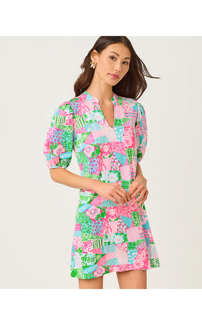 CAREY DRESS, MULTI CRAZY QUILT