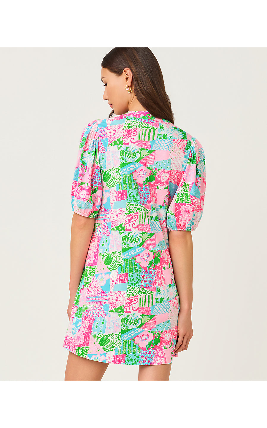 CAREY DRESS, MULTI CRAZY QUILT