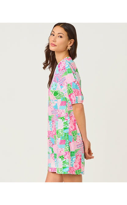 CAREY DRESS, MULTI CRAZY QUILT