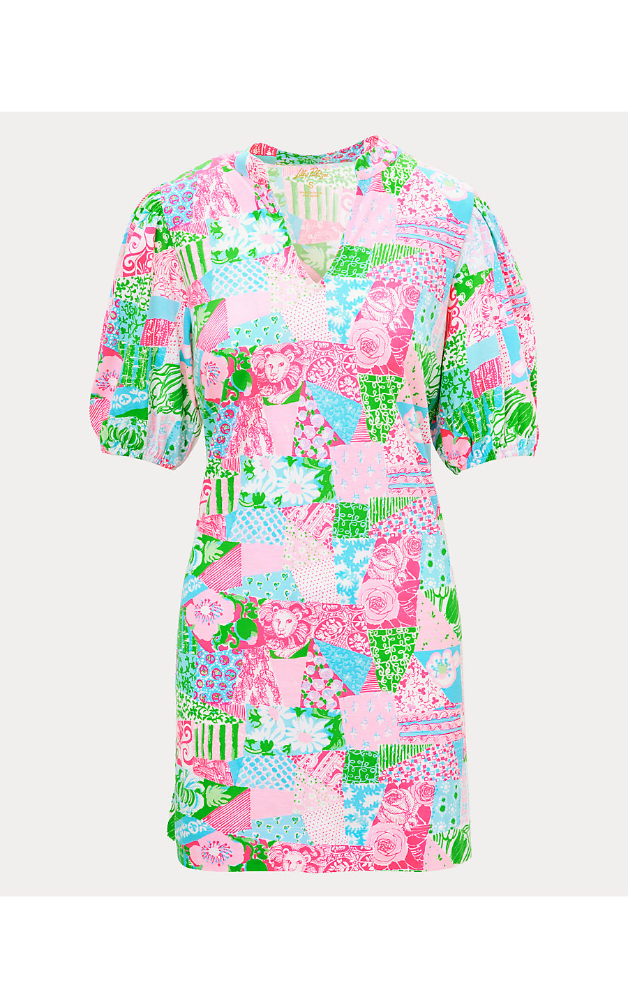 CAREY DRESS, MULTI CRAZY QUILT