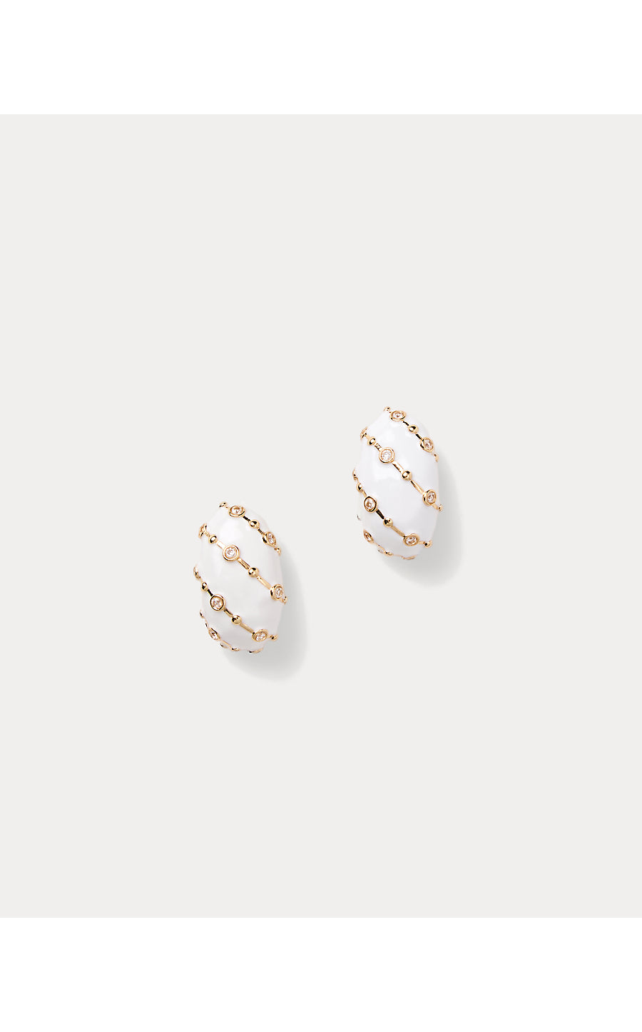 MUMBO JUMBO HOOP EARRINGS, RESORT WHITE