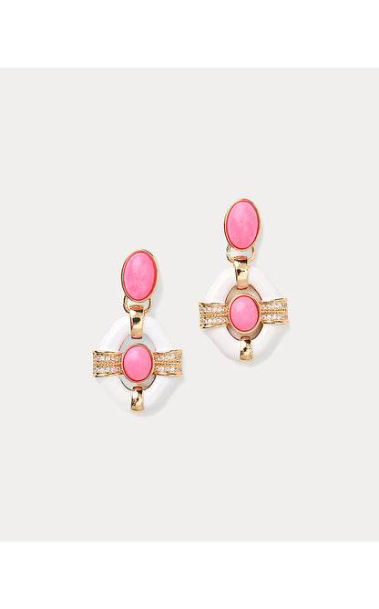 FLEUR DE LILLY DOORKNOCKER EARRINGS, CHERRY BLOSSOM PINK