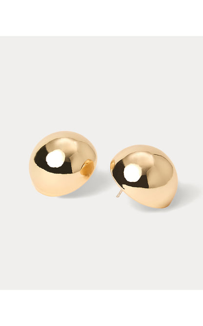 ETTA STUD EARRINGS, GOLD METALLIC