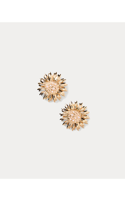 LILLY GARDEN EARRINGS, GOLD METALLIC