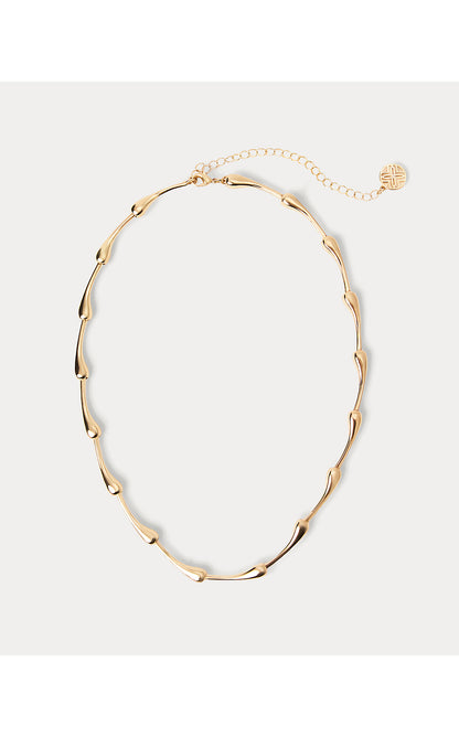 ROUSSEAU WAVE NECKLACE, GOLD METALLIC
