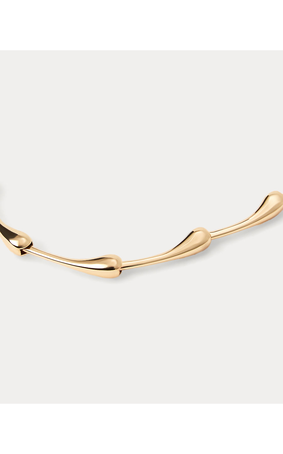 ROUSSEAU WAVE NECKLACE, GOLD METALLIC