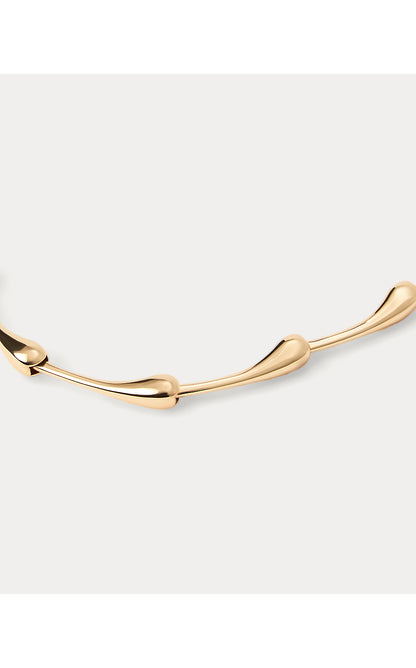 ROUSSEAU WAVE NECKLACE, GOLD METALLIC