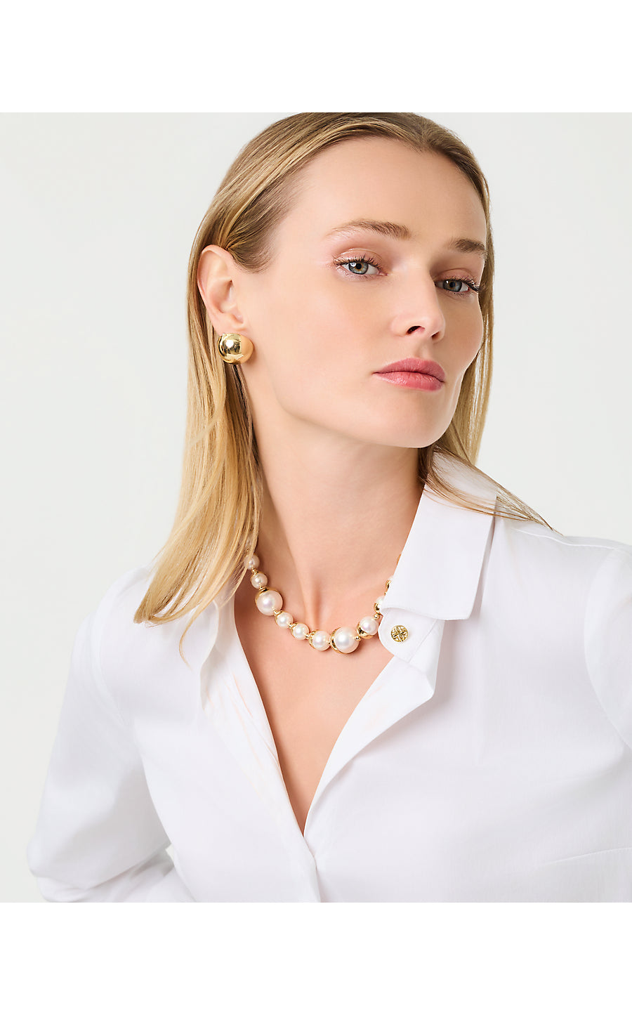 ROSANNA NECKLACE, RESORT WHITE