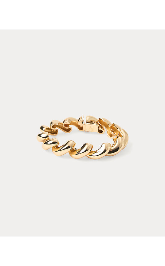 ROUSSEAU WAVE BRACELET, GOLD METALLIC