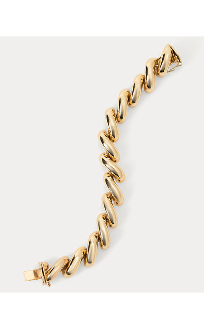 ROUSSEAU WAVE BRACELET, GOLD METALLIC