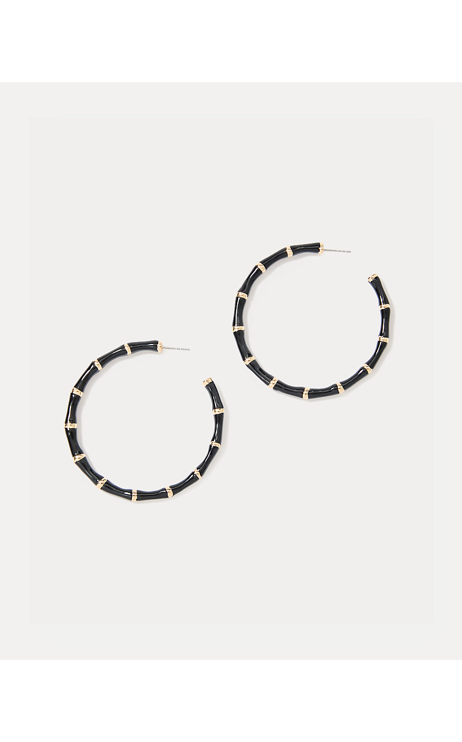 BAMBOO FOREST HOOP EARRING, NOIR