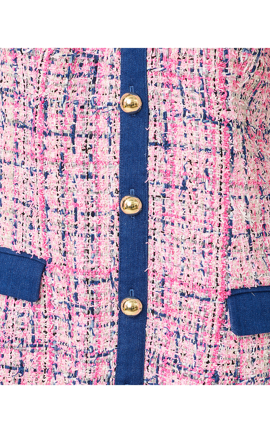 AARYN BOUCLE SHIFT, CONFETTI PINK EYELASH TEXTURE BOUCLE