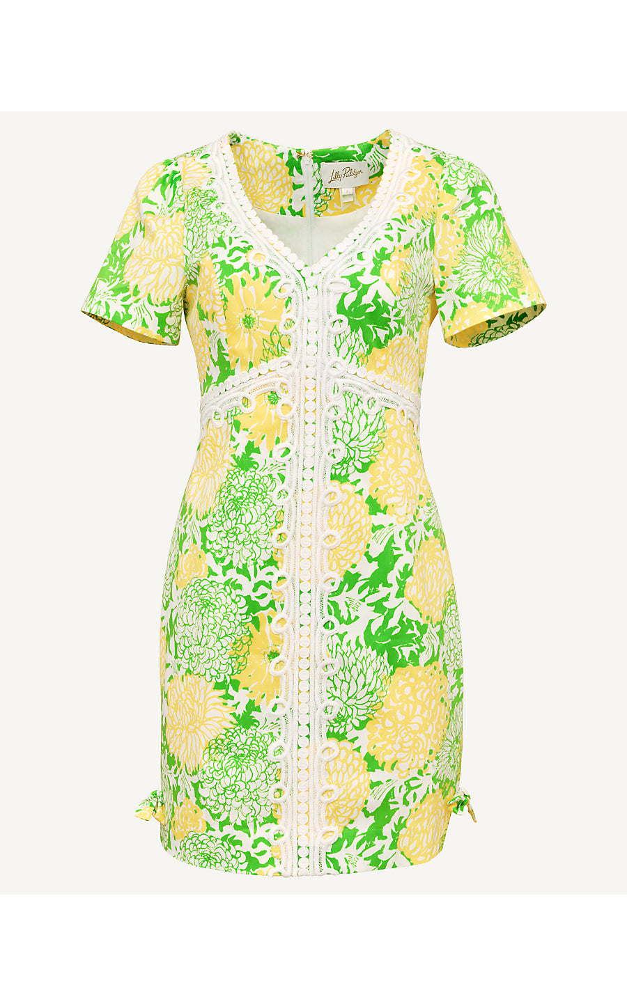 EVITA SHORT SLEEVE STRETCH DRESS, CROCODILE GREEN MUMBO JUMBO LAYERED